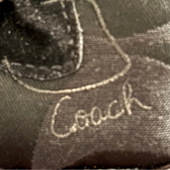 Rare Coach Signature Wristlet w/ Velvet & Metallic 3D Flower Appliqué - Picture 5 of 10